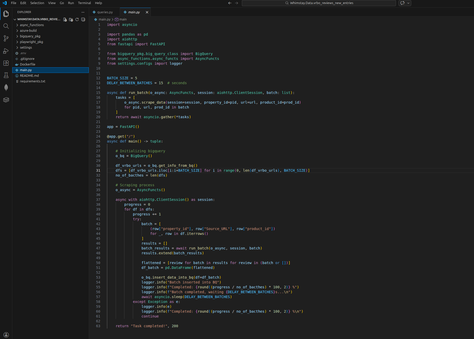 Project 2 screenshot